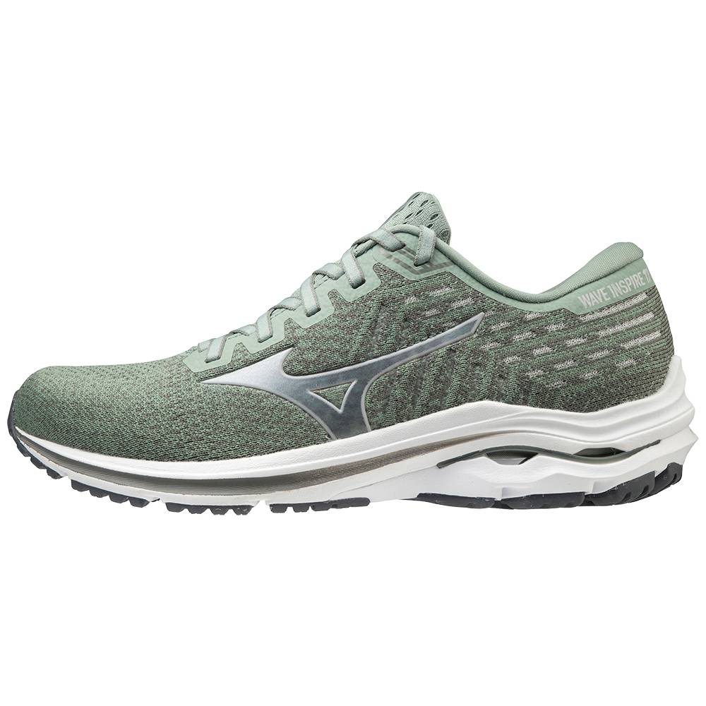 Mens Mizuno Wave Inspire 17 WAVEKNIT Running Shoes Green Philippines (KAZLJE210)